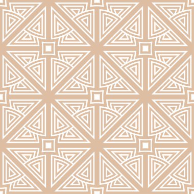 Bej ve beyaz geometrik seamless modeli web, Tekstil ve duvar kağıtları için