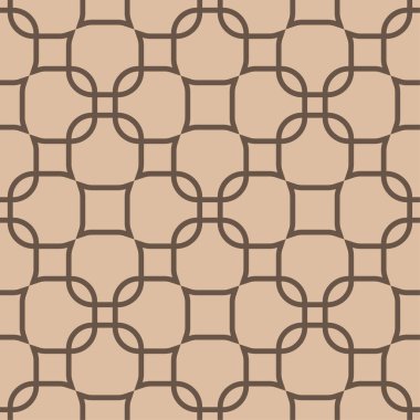 Bej ve kahverengi geometrik yazdırın. Web, Tekstil ve duvar kağıtları için seamless modeli