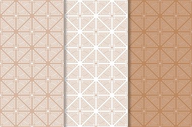 Kahverengi ve beyaz geometrik Dikişsiz desen web, Tekstil ve duvar kağıtları için