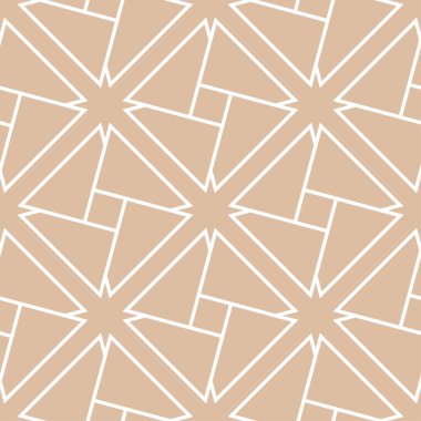 Geometrik süsleme. Bej ve beyaz seamless modeli web, Tekstil ve duvar kağıtları için