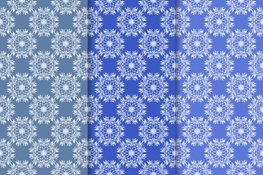 Çiçek süsler kümesi. Mavi dikey Dikişsiz desen. Duvar kağıdı arka plan