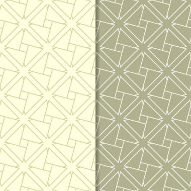 Geometrik süsler kümesi. Zeytin yeşili Dikişsiz desen web, Tekstil ve duvar kağıtları için