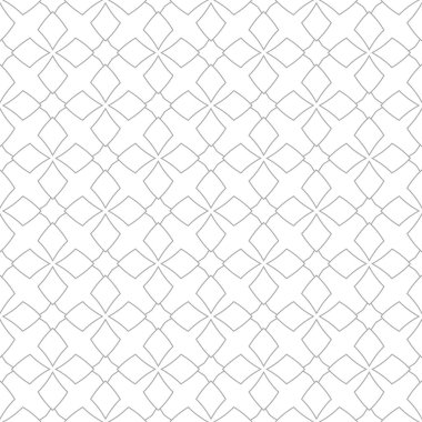 Beyaz arka planda gri geometrik süsleme. Web, Tekstil ve duvar kağıtları için seamless modeli