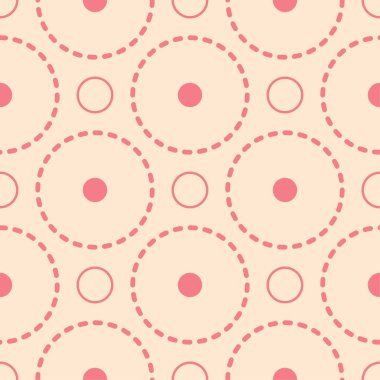 Kırmızı ve bej geometrik süsleme. Web, Tekstil ve duvar kağıtları için seamless modeli