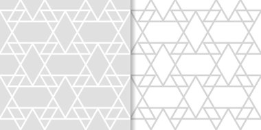 Işık gri geometrik süsler. Web, Tekstil ve duvar kağıtları için dikişsiz desen seti