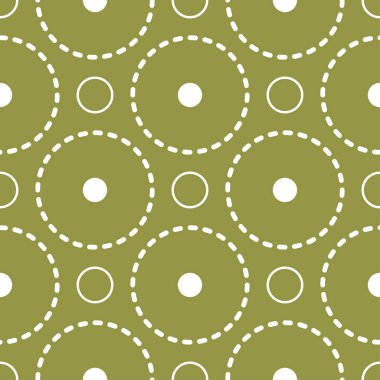Zeytin yeşili ve beyaz geometrik süsleme. Web, Tekstil ve duvar kağıtları için seamless modeli