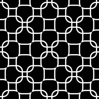 Siyah ve beyaz geometrik yazdır. Web, Tekstil ve duvar kağıtları için seamless modeli