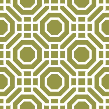 Zeytin yeşili ve beyaz geometrik yazdır. Web, Tekstil ve duvar kağıtları için seamless modeli