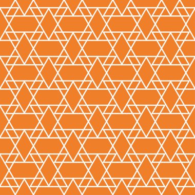 Turuncu geometrik süsleme. Web, Tekstil ve duvar kağıtları için seamless modeli
