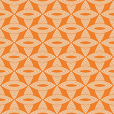 Turuncu geometrik süsleme. Web, Tekstil ve duvar kağıtları için seamless modeli