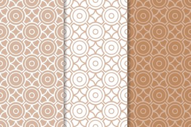 Kahverengi ve beyaz geometrik Dikişsiz desen web, Tekstil ve duvar kağıtları için