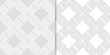 Web, Tekstil ve duvar kağıtları için dikişsiz desen ışık gri geometrik dizi