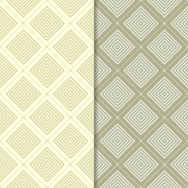 Geometrik süsler kümesi. Zeytin yeşili Dikişsiz desen web, Tekstil ve duvar kağıtları için
