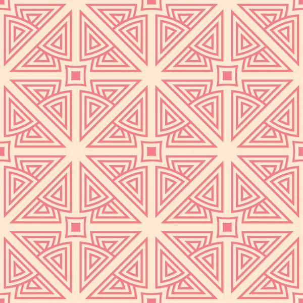 Rotes Und Beiges Geometrisches Nahtmuster Für Web Textilien Und Tapeten — Stockvektor