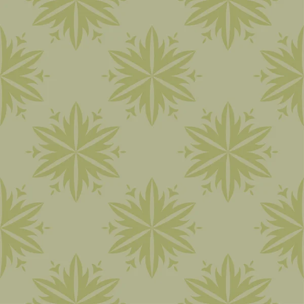 Olijf Groen Floral Sieraad Naadloze Patroon Voor Textiel Wallpapers — Stockvector