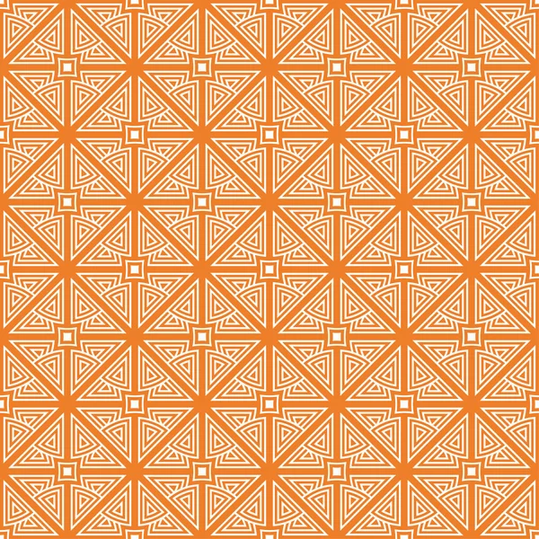 橙色几何无缝图案 用于网络 纺织品和墙纸 — 图库矢量图片