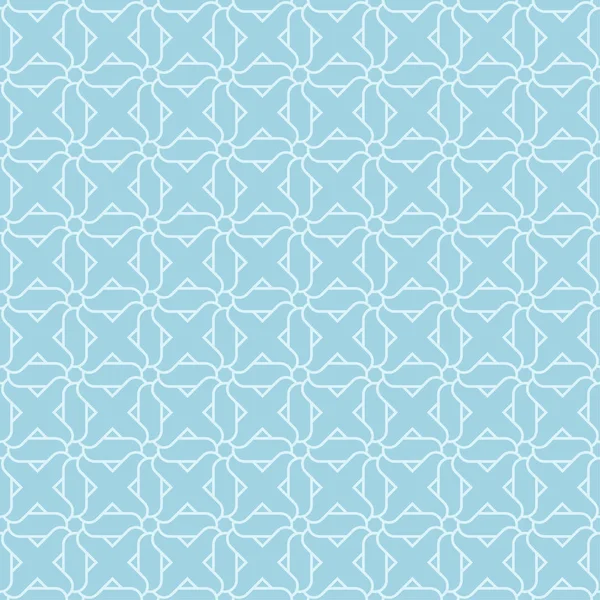 Hellblaue Geometrische Ornamente Nahtloses Muster Für Web Textilien Und Tapeten — Stockvektor