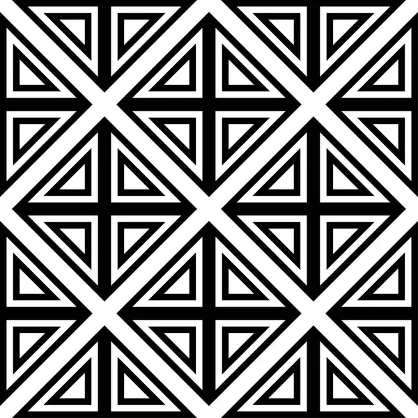 白色和黑色的几何装饰品 纺织品和墙纸无缝模式 — 图库矢量图片