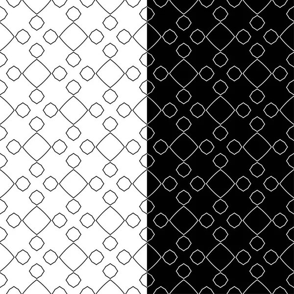 Geometrik süsler kümesi. Web, Tekstil ve duvar kağıtları için siyah ve beyaz Dikişsiz desen