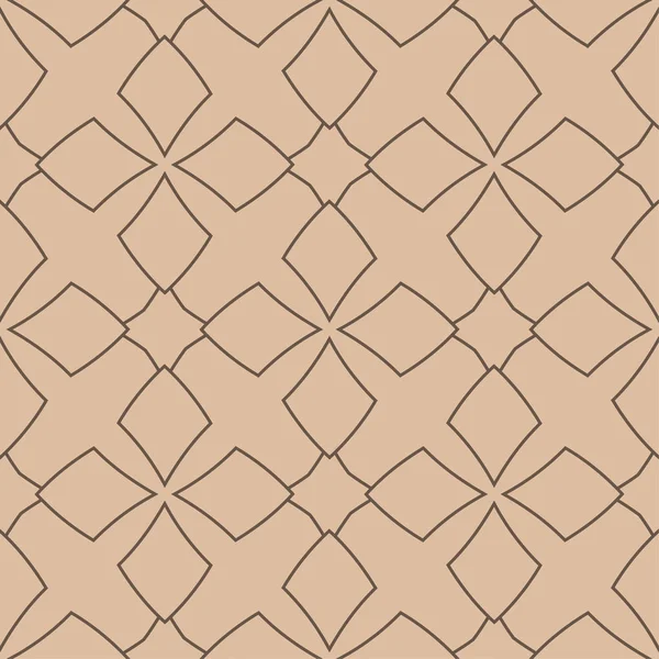 Ornement Géométrique Beige Marron Modèle Sans Couture Pour Toile Textile — Image vectorielle