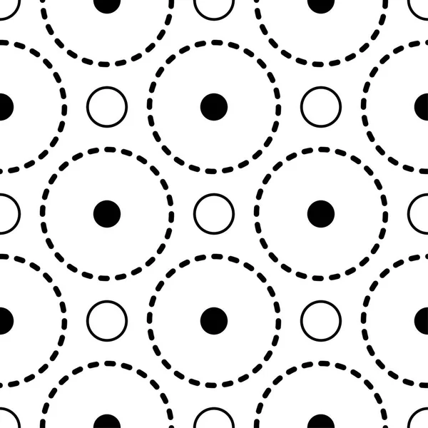 Ornamento Geométrico Branco Preto Padrão Sem Costura Para Web Têxteis — Vetor de Stock