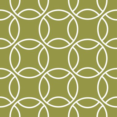 Zeytin yeşili ve beyaz geometrik süsleme. Web, Tekstil ve duvar kağıtları için seamless modeli