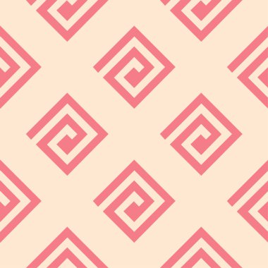 Kırmızı ve bej geometrik yazdırın. Web, Tekstil ve duvar kağıtları için seamless modeli