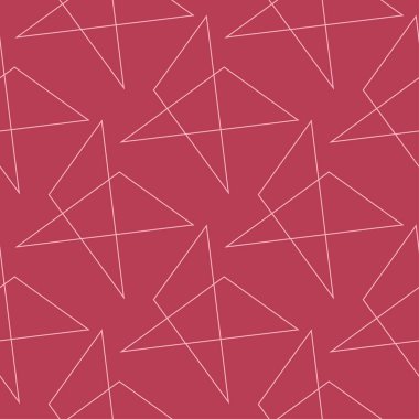 Kırmızı ve soluk pembe geometrik süsleme. Web, Tekstil ve duvar kağıtları için seamless modeli