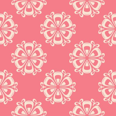 Çiçekli pembe seamless modeli. Çiçeğe öğeleri için duvar kağıdı arka plan