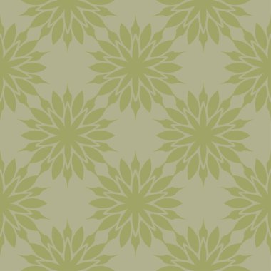 Zeytin yeşili çiçek süsleme. Tekstil ve duvar kağıtları için seamless modeli