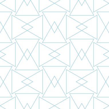 Beyaz ve mavi geometrik süsleme. Web, Tekstil ve duvar kağıtları için seamless modeli