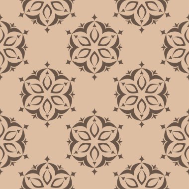 Çiçek kahverengi seamless modeli. Çiçeğe öğeleri için duvar kağıdı arka plan.