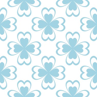 Çiçek renkli seamless modeli. Mavi ve beyaz arka plan duvar kağıtları için çiçeğe elemanları ile.