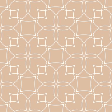Bej ve beyaz geometrik süsleme. Web, Tekstil ve duvar kağıtları için seamless modeli