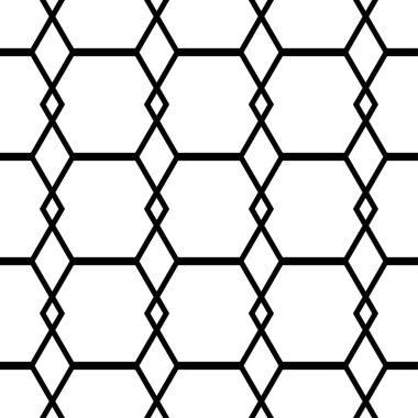 Siyah ve beyaz geometrik süsleme. Web, Tekstil ve duvar kağıtları için seamless modeli