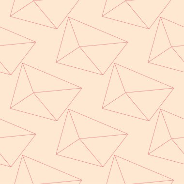 Kırmızı ve bej geometrik süsleme. Web, Tekstil ve duvar kağıtları için seamless modeli