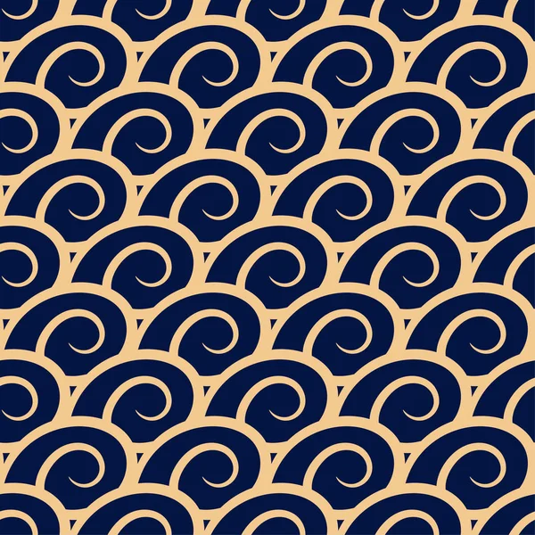 Soyut seamless modeli. Altın arka plan için mavi Tekstil, duvar kağıtları ve kumaşlar