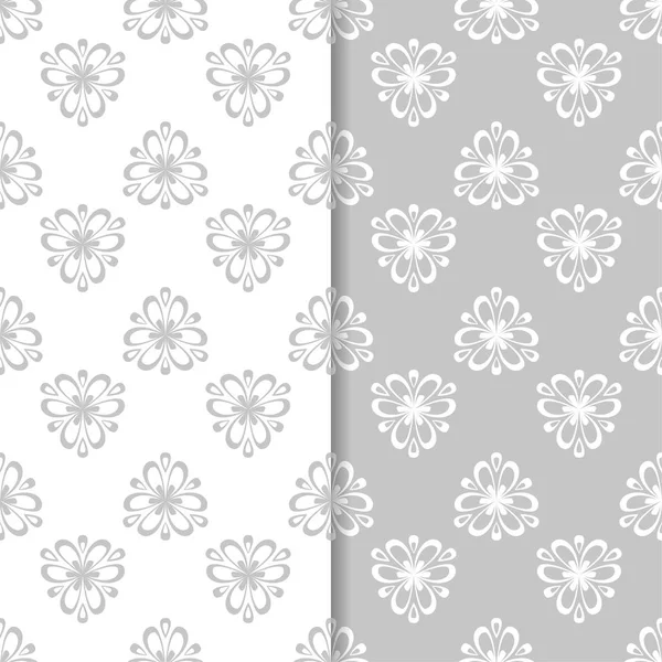 Çiçek gri ve beyaz seamless modeli. Çiçeğe öğeleri için duvar kağıdı arka plan.