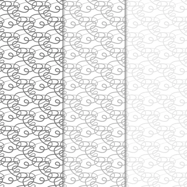 Abstract Seamless Patterns Black White Monochrome Backgrounds Textile Wallpapers Fabrics — Stock Vector