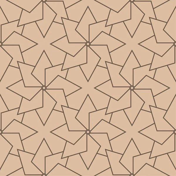 Bej ve kahverengi geometrik süsleme. Web, Tekstil ve duvar kağıtları için seamless modeli