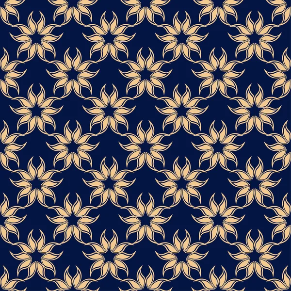 Çiçek renkli seamless modeli. Altın mavi arka plan ile meyveye öğeleri için duvar kağıtları.