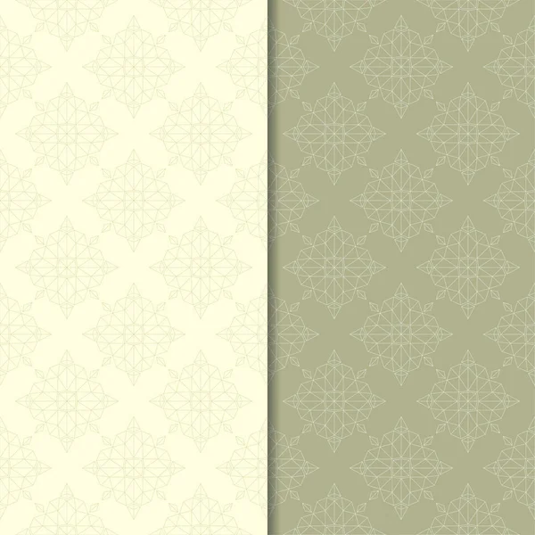 Zeytin yeşili çiçek arka planlar. Tekstil ve duvar kağıtları için dikişsiz desen seti