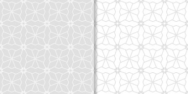 Web, Tekstil ve duvar kağıtları için dikişsiz desen ışık gri geometrik dizi