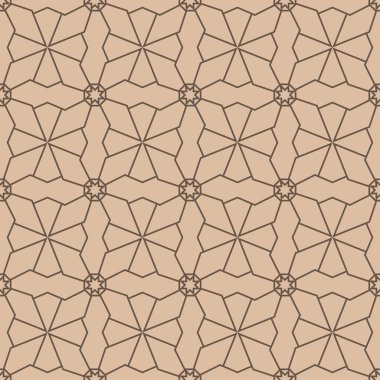 Kahverengi geometrik süsleme. Web, Tekstil ve duvar kağıtları için seamless modeli