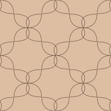 Bej ve kahverengi geometrik süsleme. Web, Tekstil ve duvar kağıtları için seamless modeli