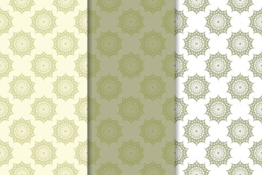 Zeytin yeşili çiçek sorunsuz süsler. Tekstil ve duvar kağıtları için dikey desenleri