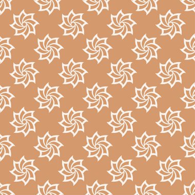 Çiçek renkli seamless modeli. Kahverengi ve beyaz arka plan duvar kağıtları için çiçeğe elemanları ile.