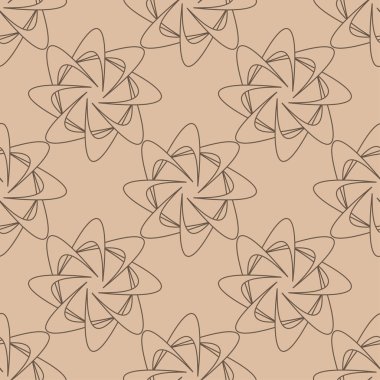 Bej ve kahverengi geometrik süsleme. Web, Tekstil ve duvar kağıtları için seamless modeli