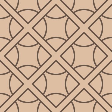 Bej ve kahverengi geometrik seamless modeli web, Tekstil ve duvar kağıtları için