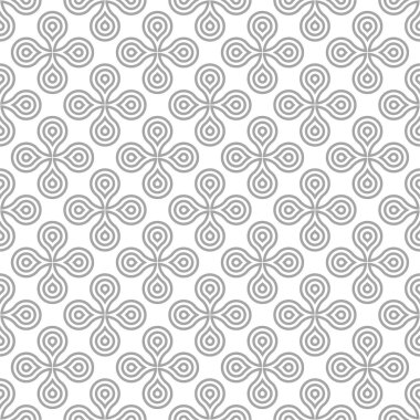 Beyaz arka planda gri geometrik yazdır. Web, Tekstil ve duvar kağıtları için seamless modeli